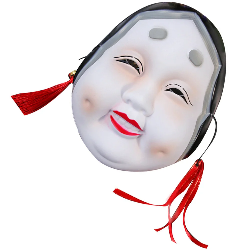 Máscara Prajna Plástica para Cosplay, Party Props, Make up Girl, Máscara Japonesa, Miss Masquerade, Palhaço, 22x175cm