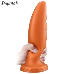 Oversized Liquid Silicone Anal Plug Dildos Soft Tongue Penis Anal Dilator Stimulate Anus Vagina Butt Plug Sex Toys Masturbator