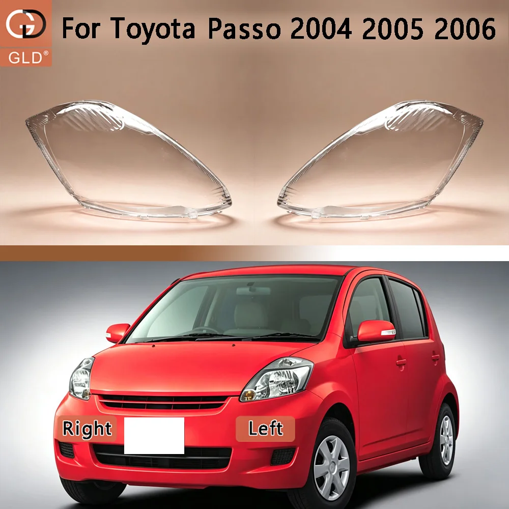 Headlight Cover Transparent Headlamp Shell Lamp Shade For Toyota 2004 2005 2006 Passo Lens Replace Original Lampshade Plexiglass