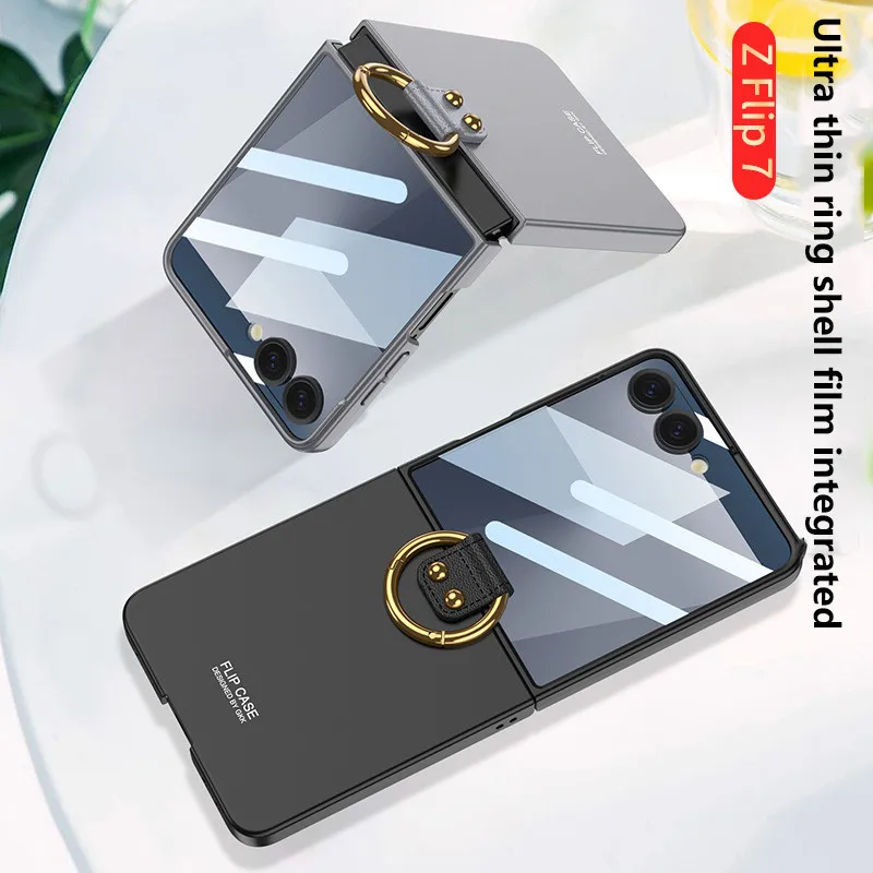 

Ультратонкий встроенный стеклянный защитный чехол для экрана для Samsung Z Flip 7 6 5 Flip7 5G, тонкий матовый чехол для ПК с покрытием