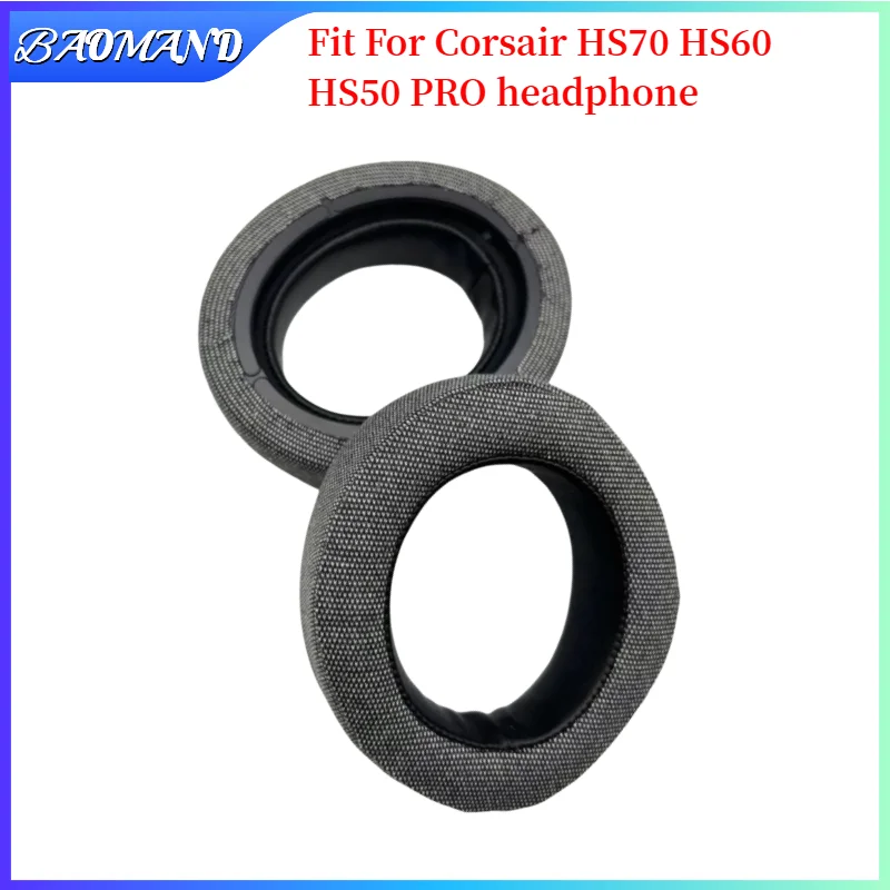 

BAOMAND For Corsair HS70 HS60 HS50 PRO Headphones, Replacement Ear Pads Headset Protein Leather Earpads Cushions