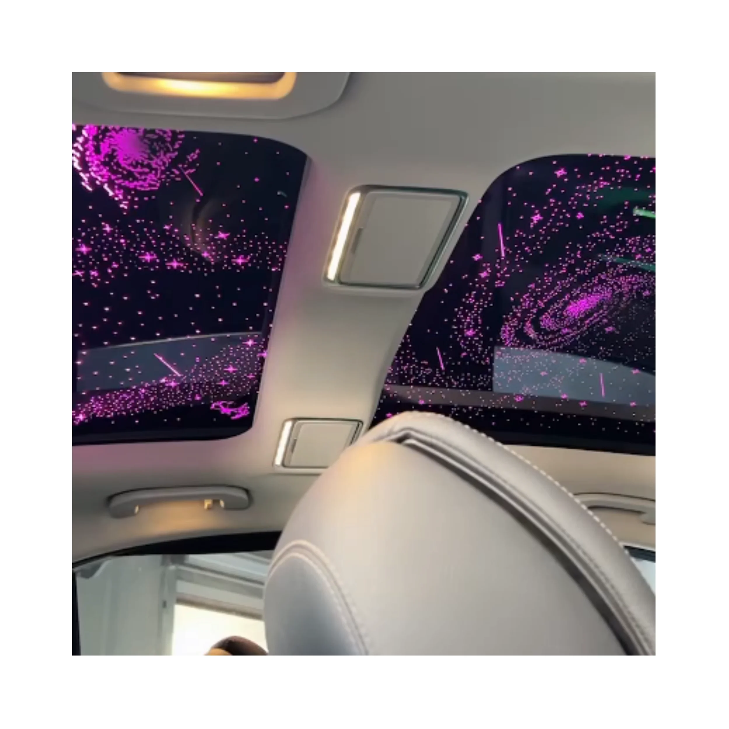 

AA AutoCar Panoramic Sunroof Starlight Film Top Car Accessories Car Starry Night Film Double Skylight Color Changing