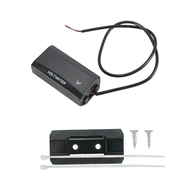 

Professional Motorcycle Mini LED Digital Voltmeter Monitor Panel Meter Volt Voltage Tester Reverse Connection Protection 12V-80V