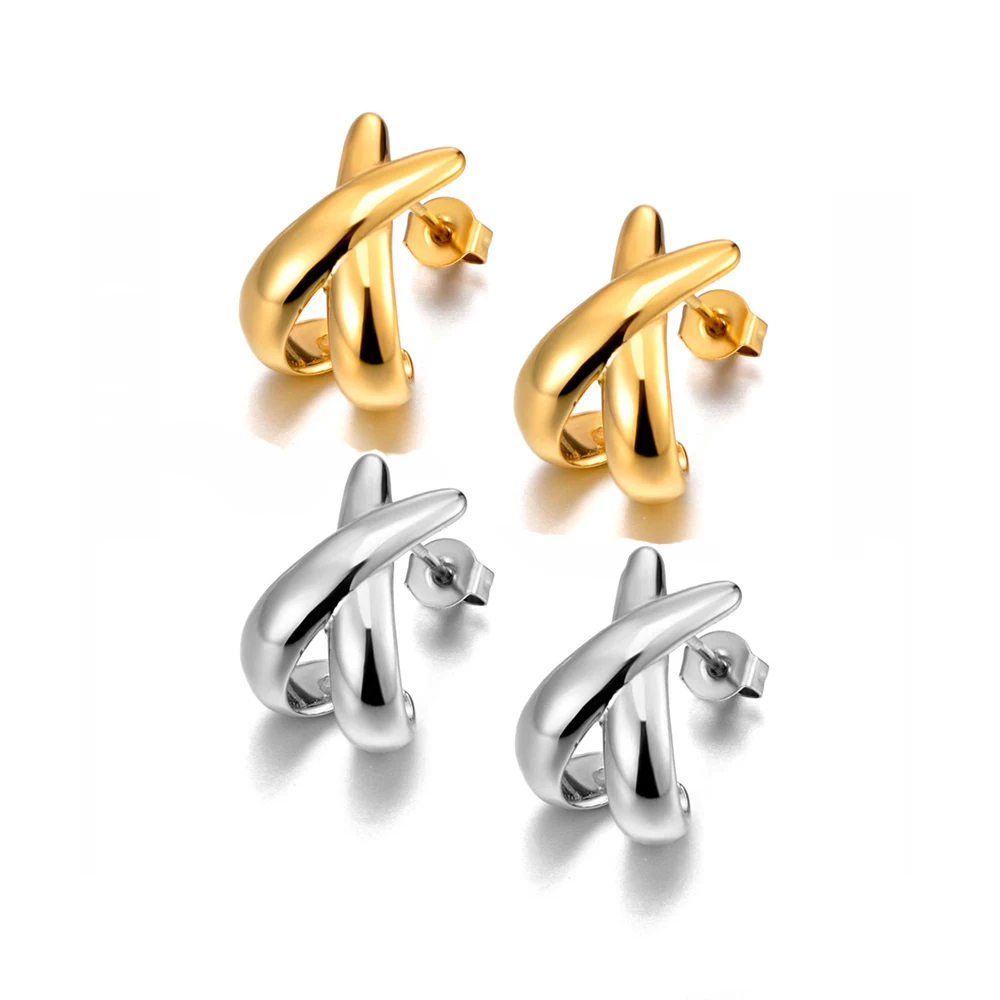 JeeMango Exquisite Ohrstecker mit Mikropavé-Zirkon-Knoten-Design, antiallergischer Edelstahl-Ohrschmuck für Damen E26118 – Detail 8