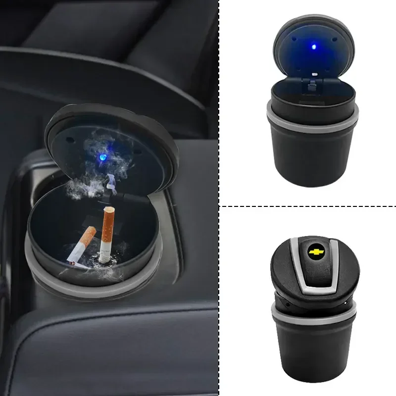 Car Ashtray Led Lights Creative Personality Covered Supplies For Chevrolet Cruze Silverado Spark Captiva Onix Regal Excelle GL8