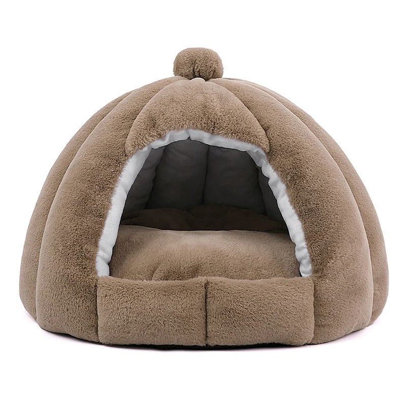 

SEWS-Cat Bed Cat House Pet Bed Domed Soft Cat Bed Cushion Mat Sleeping Bed Four Seasons Protection Warm Resting Room