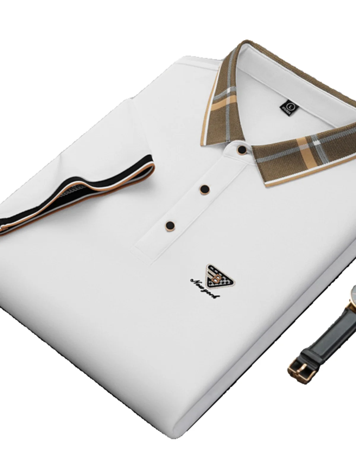 

Мужская футболка Pierre Cardin Luxury Silk с отложным воротником, повседневная летняя деловая футболка прямого кроя, однотонная