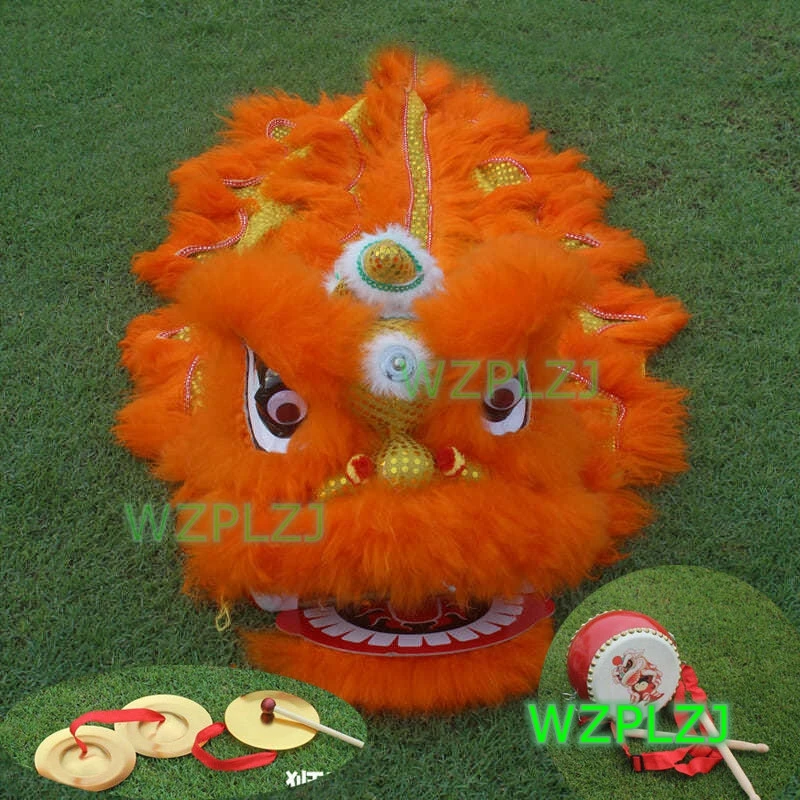 Royal 14 inch Lion Dance Costume Drum gong cymbals 5-9 Age Children Party Performance Sport Outdoor Stage Mascot