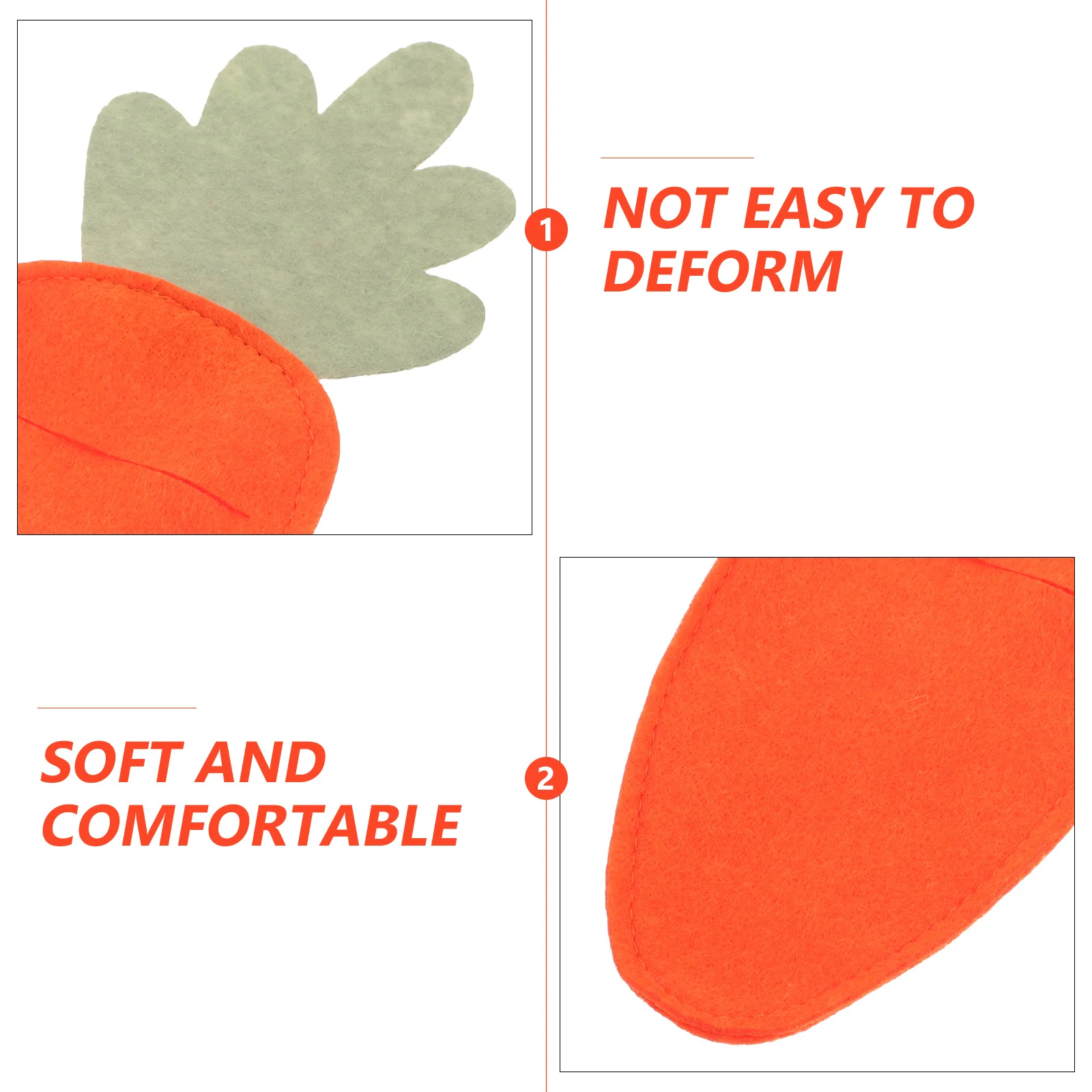 

4Pcs Carrot Fork Cutter Bags Easter Cutlery Pouches Lightweight Tableware Holder for Home Dining Easter Cutlery Holder