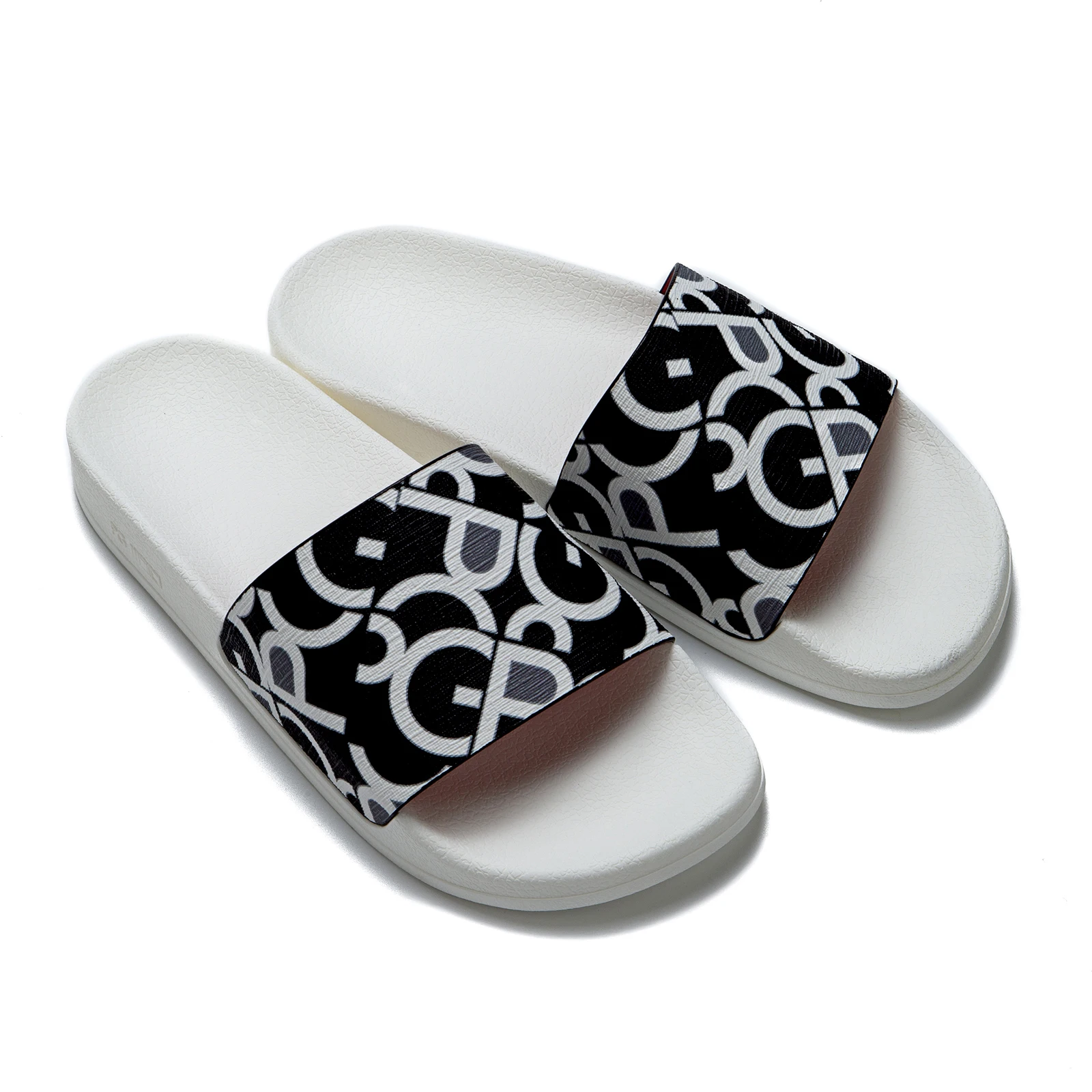 

PG PATSY GARIS New Fashionable Classic Simplicity Women's Slippers PVC Material Letter Printing Casual Flat Bottom Slippers