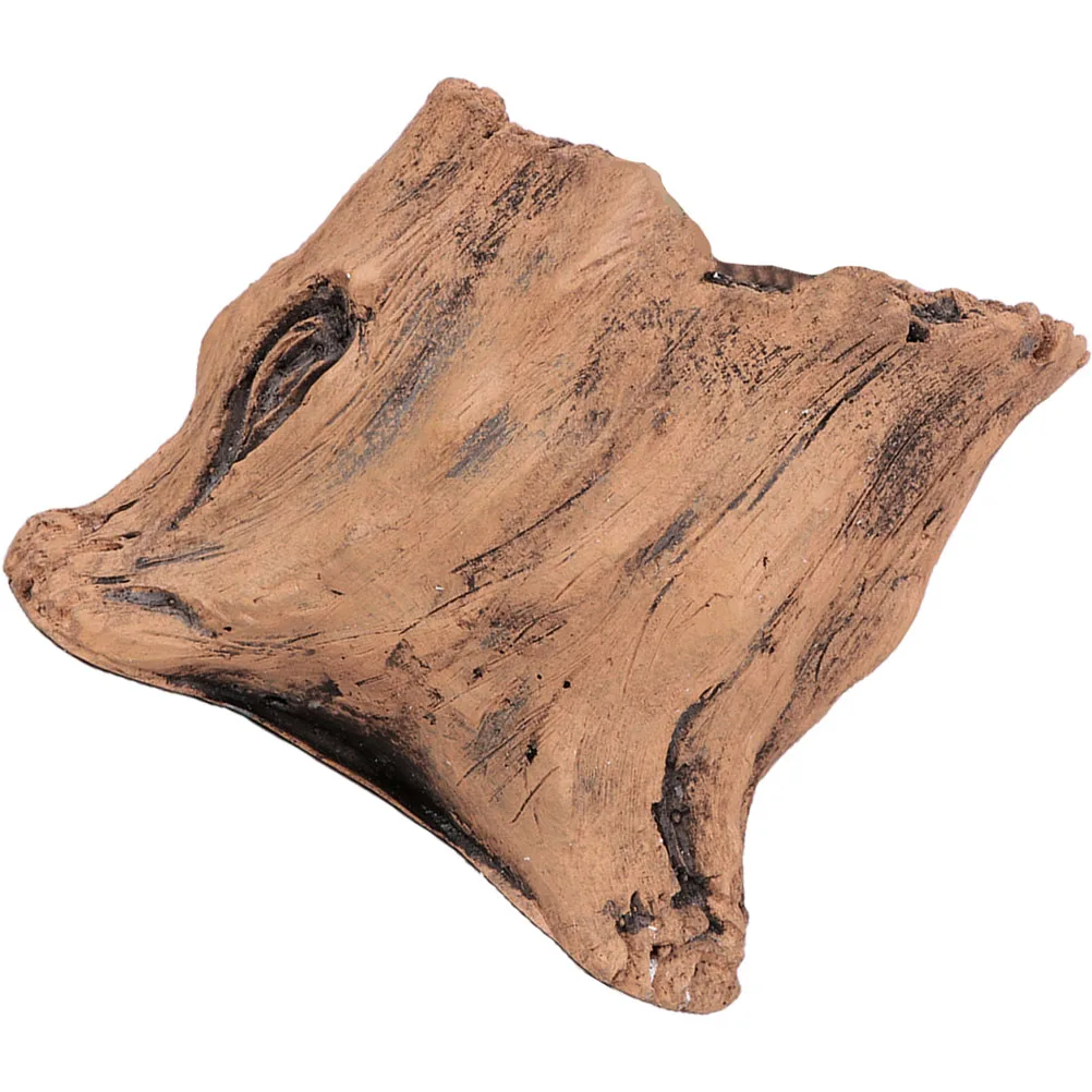 

Imitation Wooden Flower Pot Planter Light Brown Tree Stump Retro Planter for Plants Concrete Stump Planting Pot Garden Indoor
