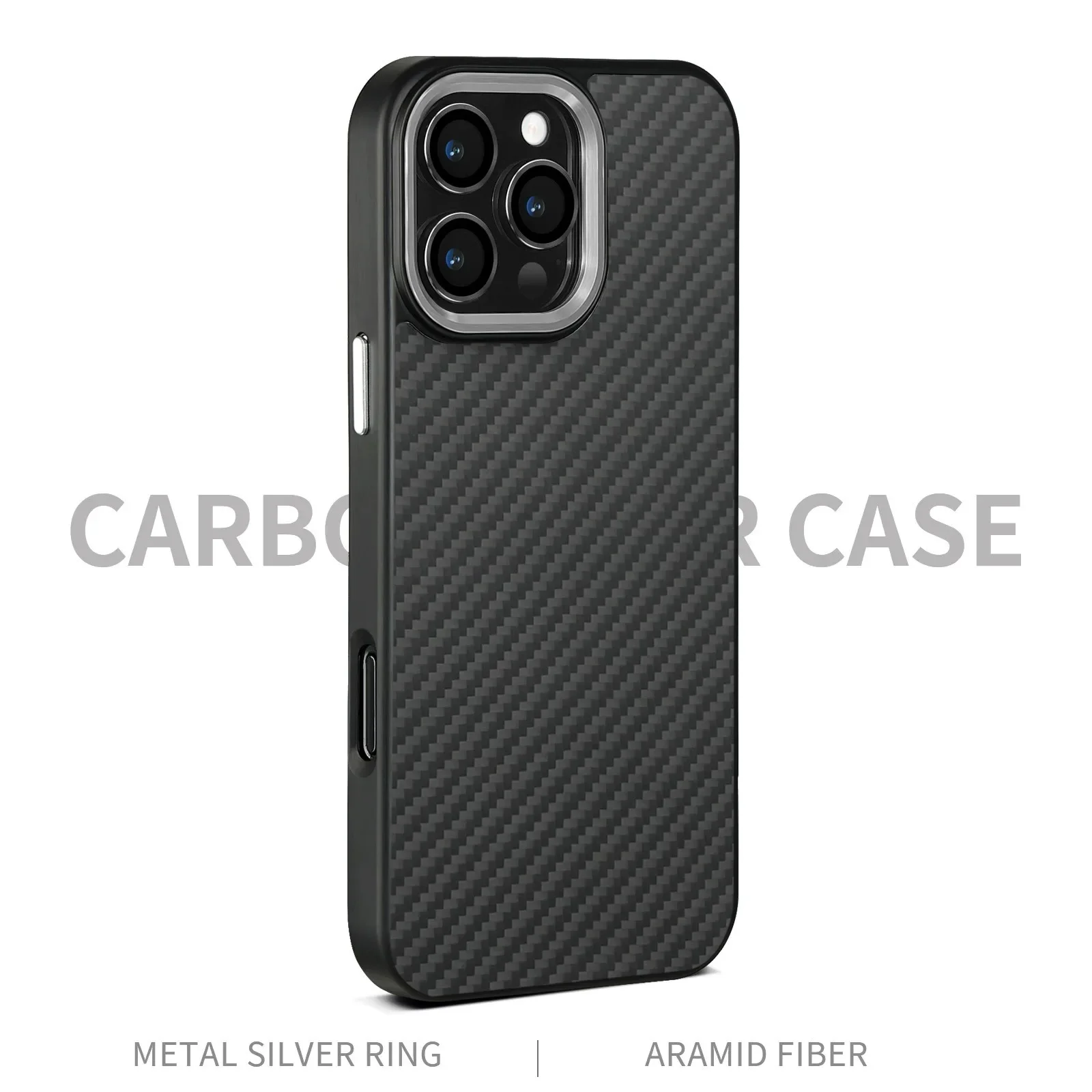 Kevlar Carbon Fiber Is Suitable For Case For iPhone 18 17 Air 16 Plus 15 14 13 Pro Max  Wireless Charge Cover