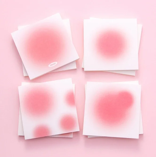

50Sheets/pc Gradient Color Sticky Note Notepad for Women Girls Staff Memo Pad Notebook Decor Memo Pad Writing Pads