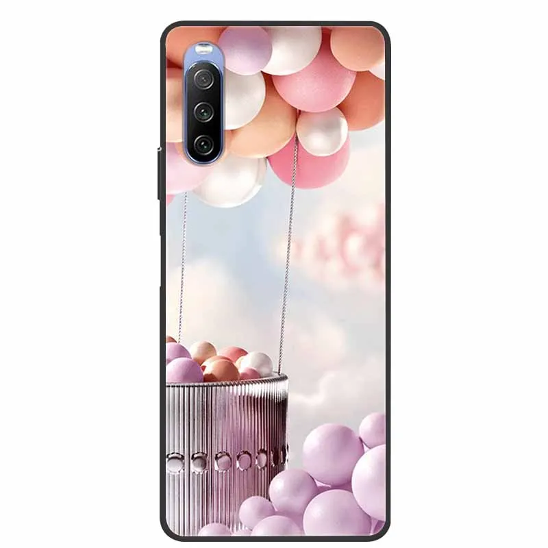 For Sony Xperia 10 IV III II I Case Flowers Soft Silicone Back Cover Phone Case for Sony Xperia10 IV Original Xperia 10 III Capa