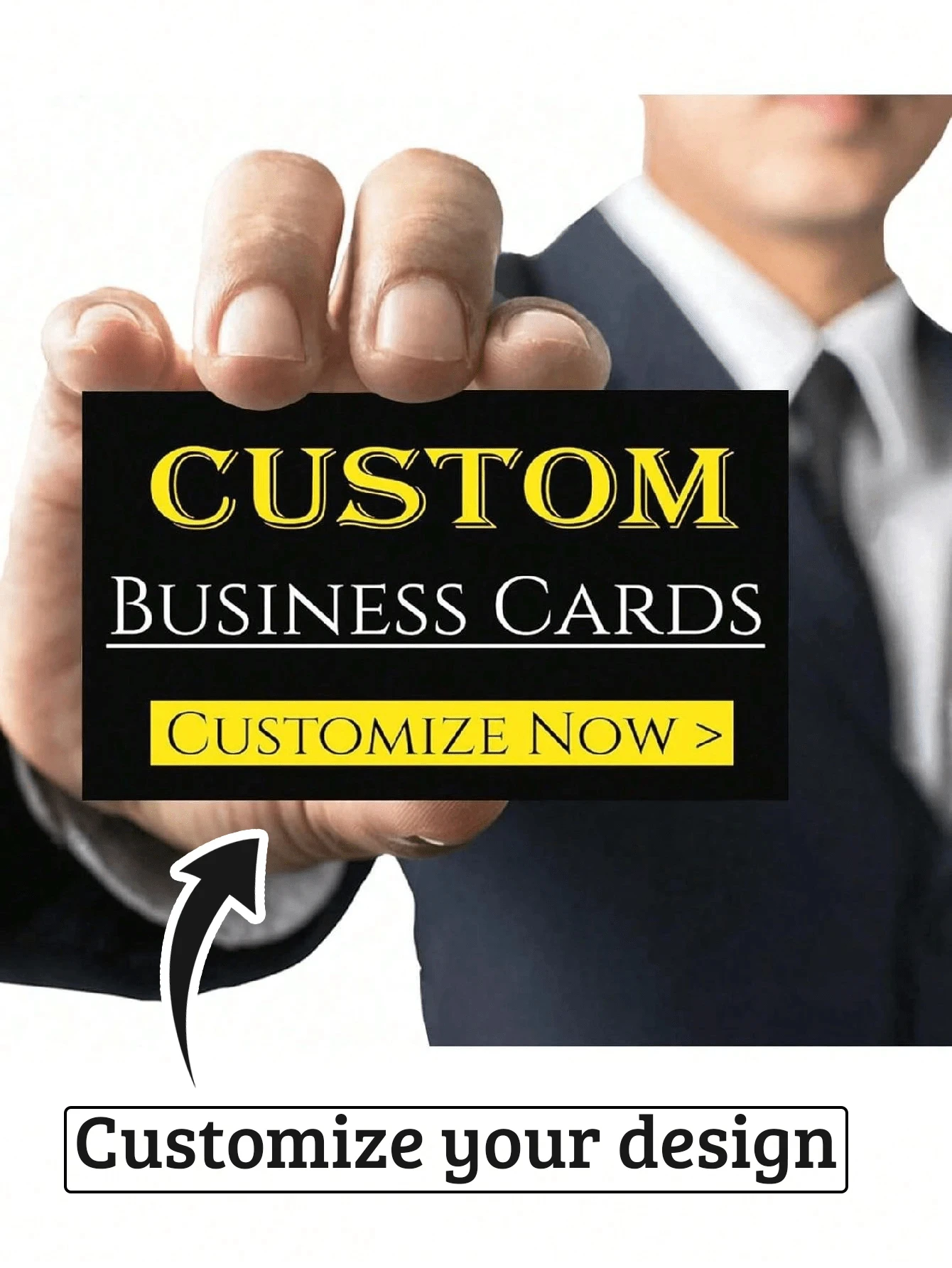 

Custom Business Cards Logo Text Double Sided Waterproof 300gsm Coated Paper Personalized Loyalty