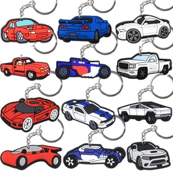 1pcs Transportation Vehicles Keychains Boys Girls Colorful Keyrings Kids Saudi Key Chains Color Car Key Rings For Birthday Gifts