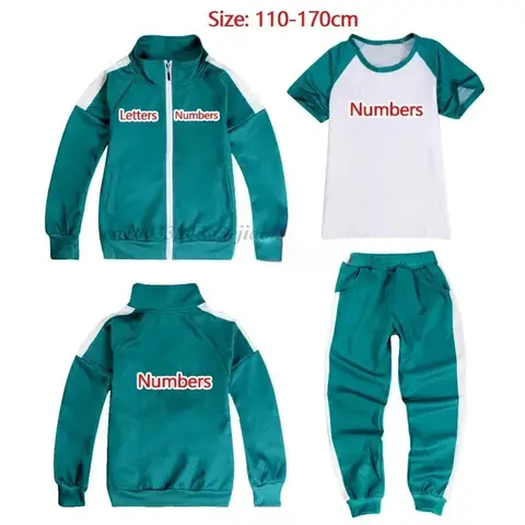 Unique Design In Stock Squid Player 456 Cosplay Costume 230 Thanos Tracksuit Jacket T-shirt Pants Suit Teenagers Spo High Detail