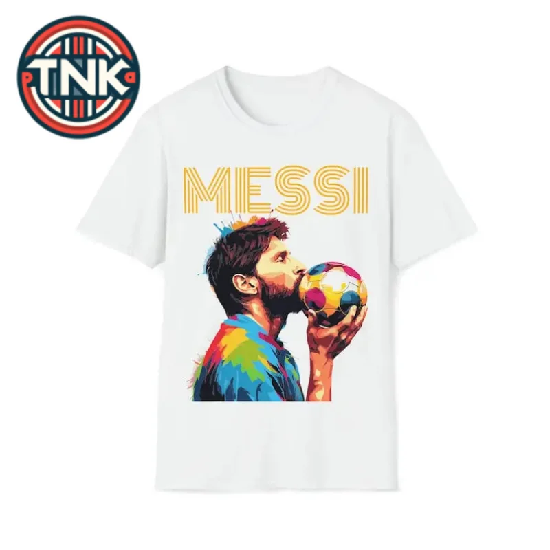 2024 summer new goat Messi T-shirt pure cotton sports casual men's short-sleeved trendy printing large size top