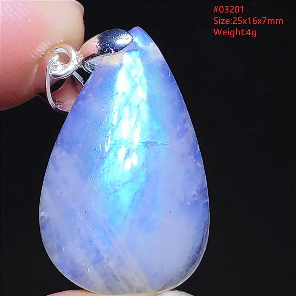 

Natural Moonstone Blue Donut Clear Round Pendant Women Men Moonstone Gemstone Crystal Fashion Jewelry AAAAA