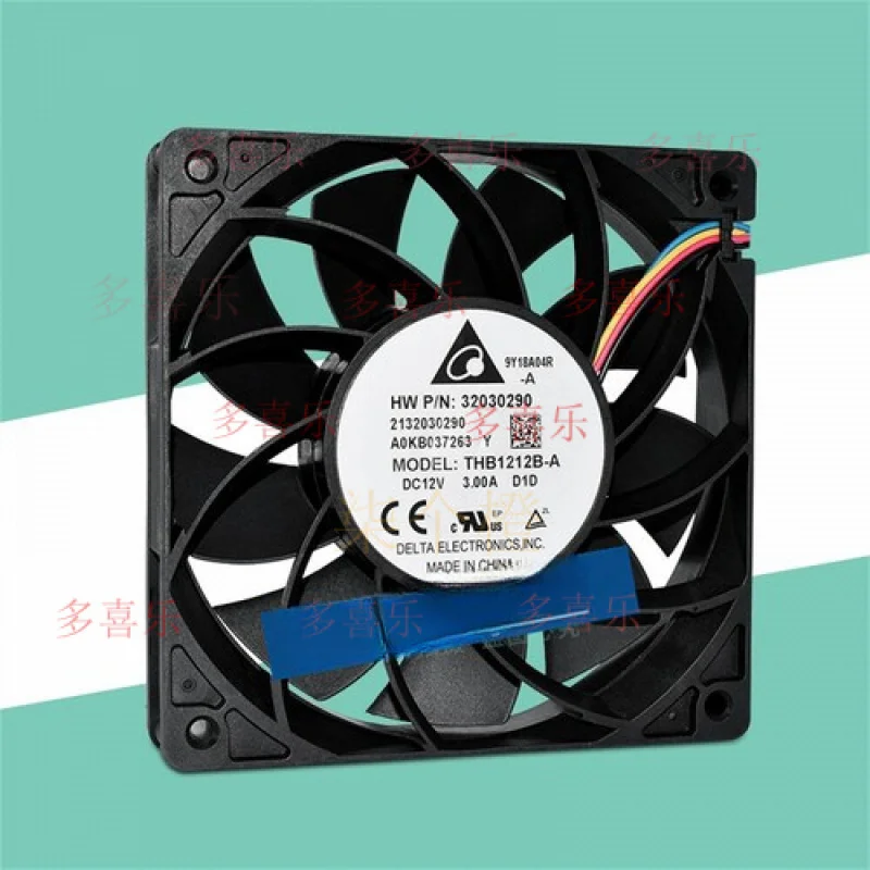 ZMZM 1/قطعة THB1212B-A لـ Delta 12025 12V 3.00A 12CM 4-wire PWM مروحة خادم الهيكل