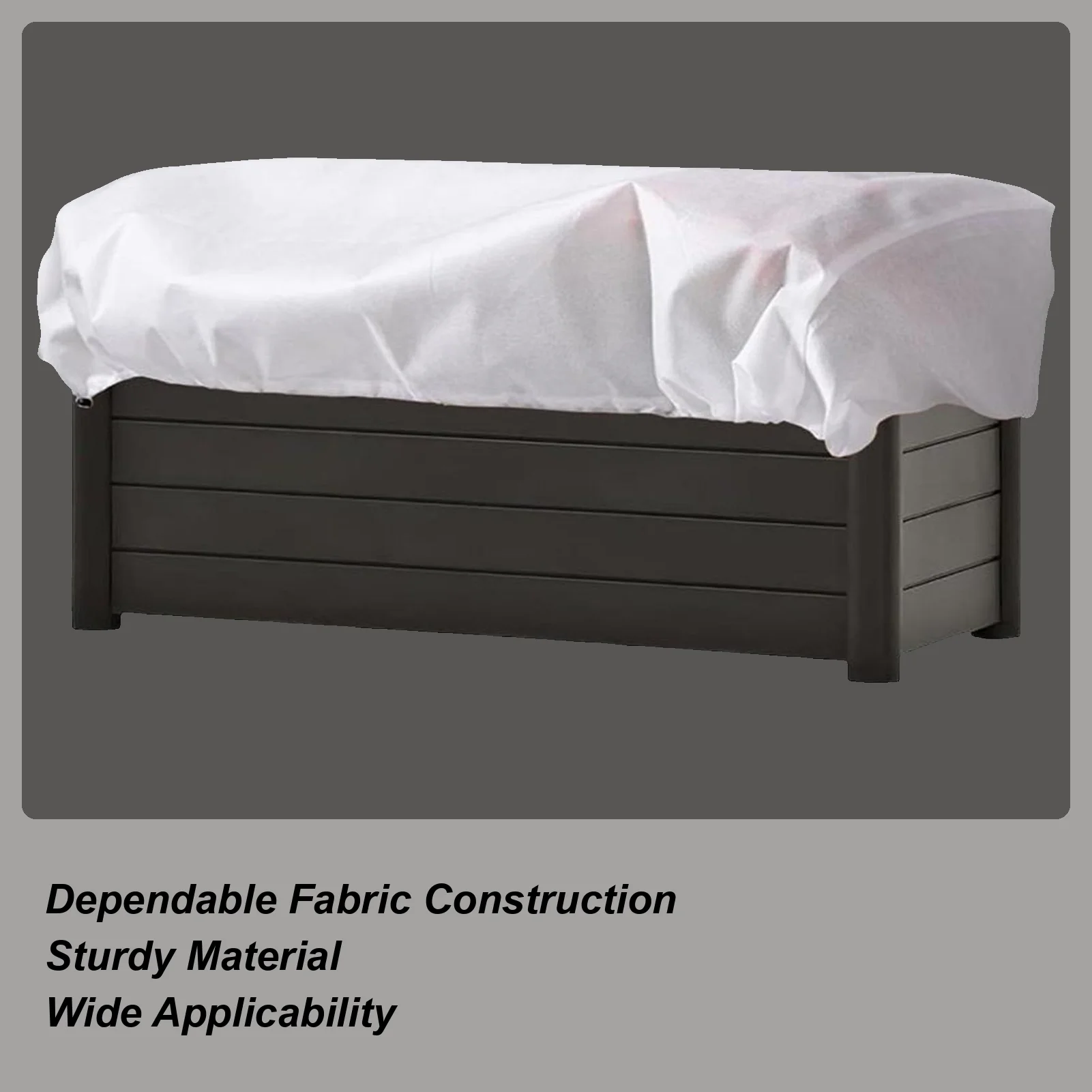 

Чехлы для растений, защита от замерзания, 59 х 15,7 х 17,7 дюймов, чехол для цветочной кровати с шнурком, нетканая пленка для наружного parapet