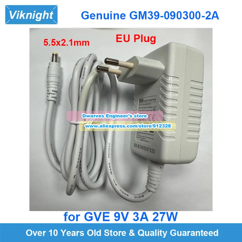 

Оригинальный адаптер переменного тока GM39-090300-2A с вилкой европейского стандарта, 9 В, 3 А, 27 Вт, зарядное устройство для блока питания GVE 5,5*2,1 мм B2009207525