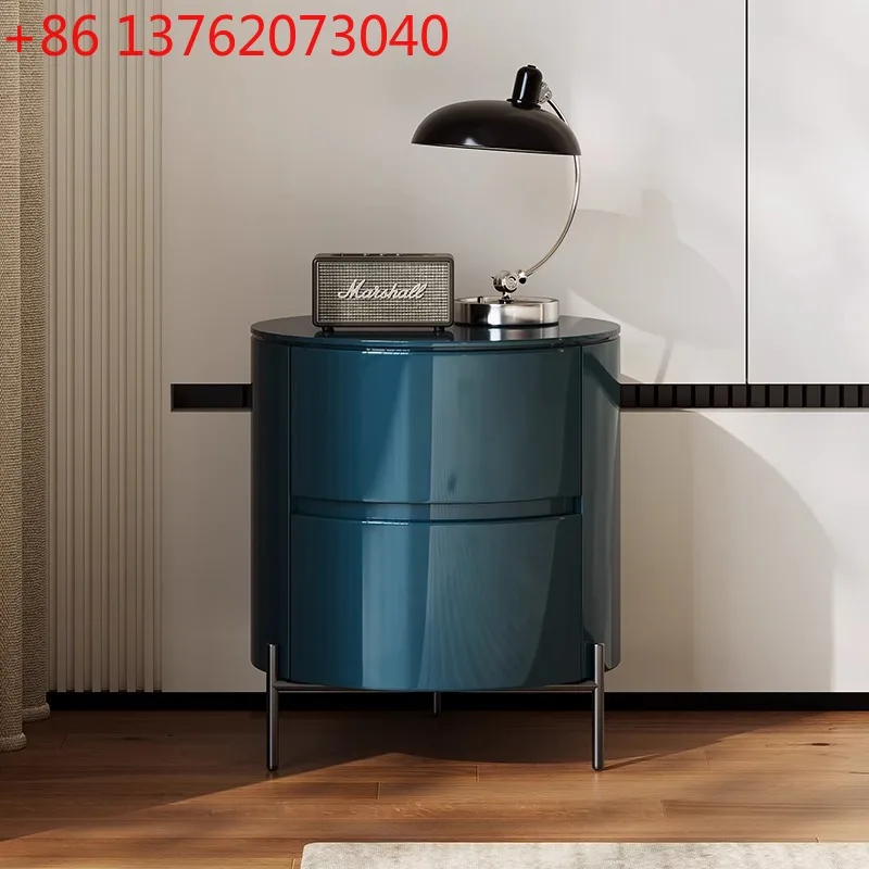 

Итальянский минималистичный круглый расписный прикроватный столик, простой шкаф для хранения вещей