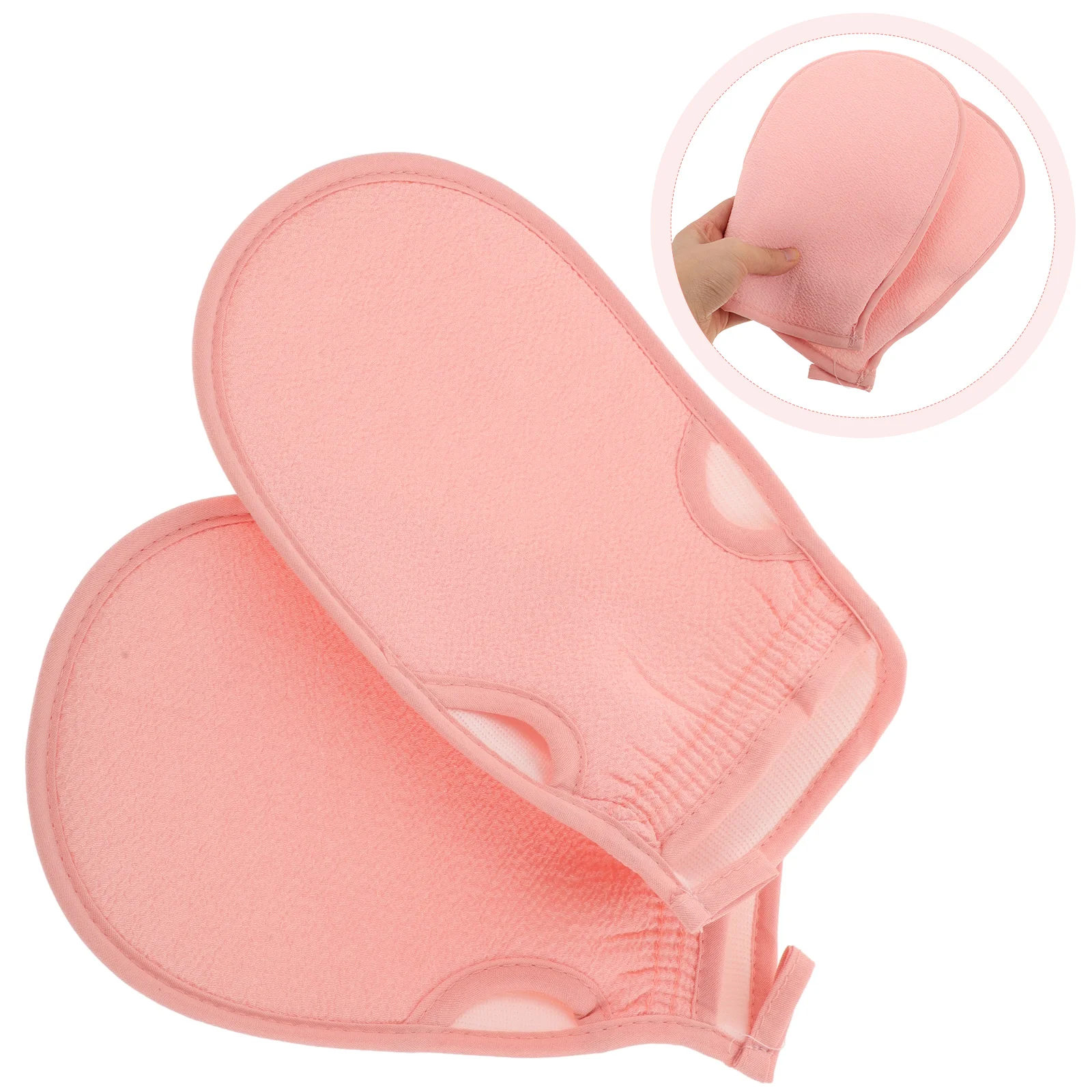 

2pcs Exfoliating Gloves 23x13cm Dual Sided Body Scrubber Bath Mitt for Men Women Shower Glove Home Use