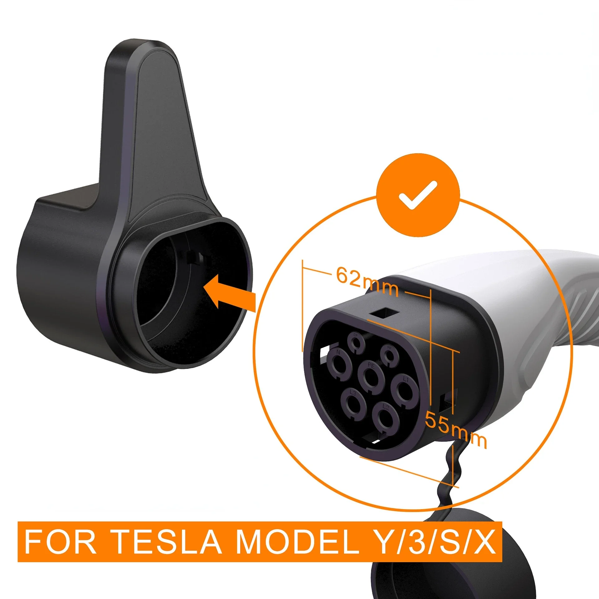 EV Charger Holder Holster Dock For Electric Vehicle Type 2 Charging Cable Extra Protection Leading Wallbox