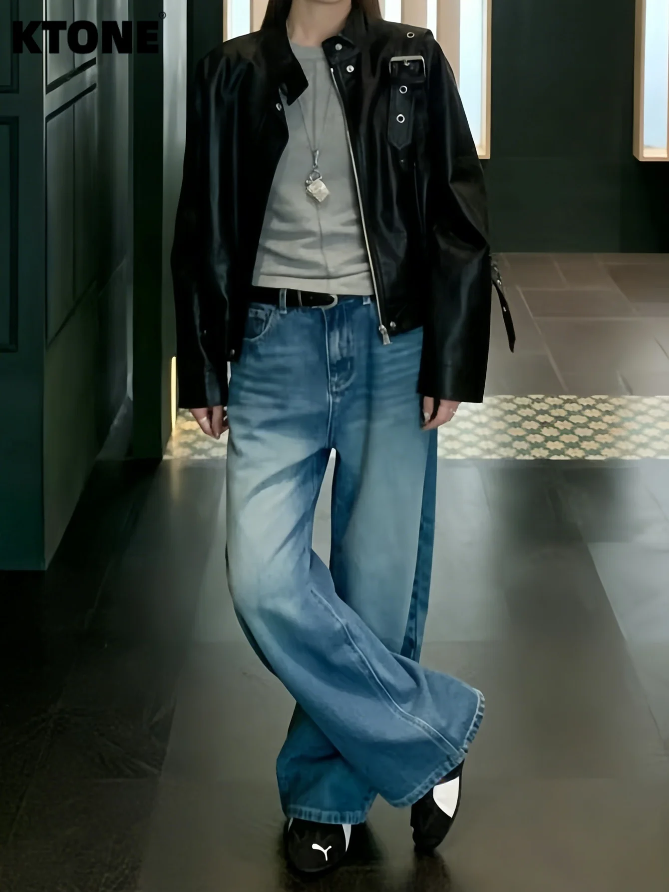 

Streetwear Jeans Unisex Blue Baggy Pants Hip Hop Style Drip Original No accessories or belts included