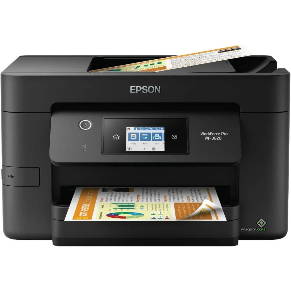 

WF-3820 Wireless Color Inkjet All-in-One Printer, Black Large