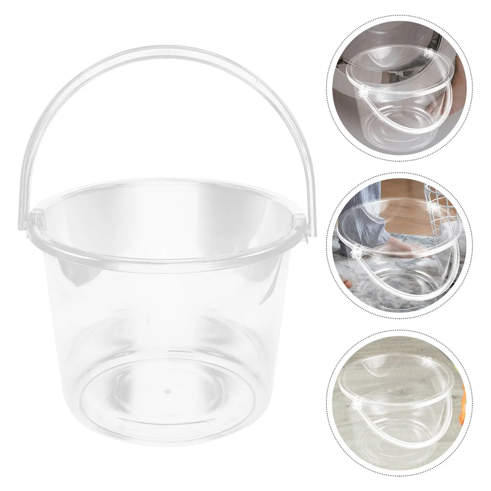

Plastic Water Bucket Portable Large Capacity Bucket Carry Handle Heavy Duty Multipurpose for Home Garden Washing Cleaning