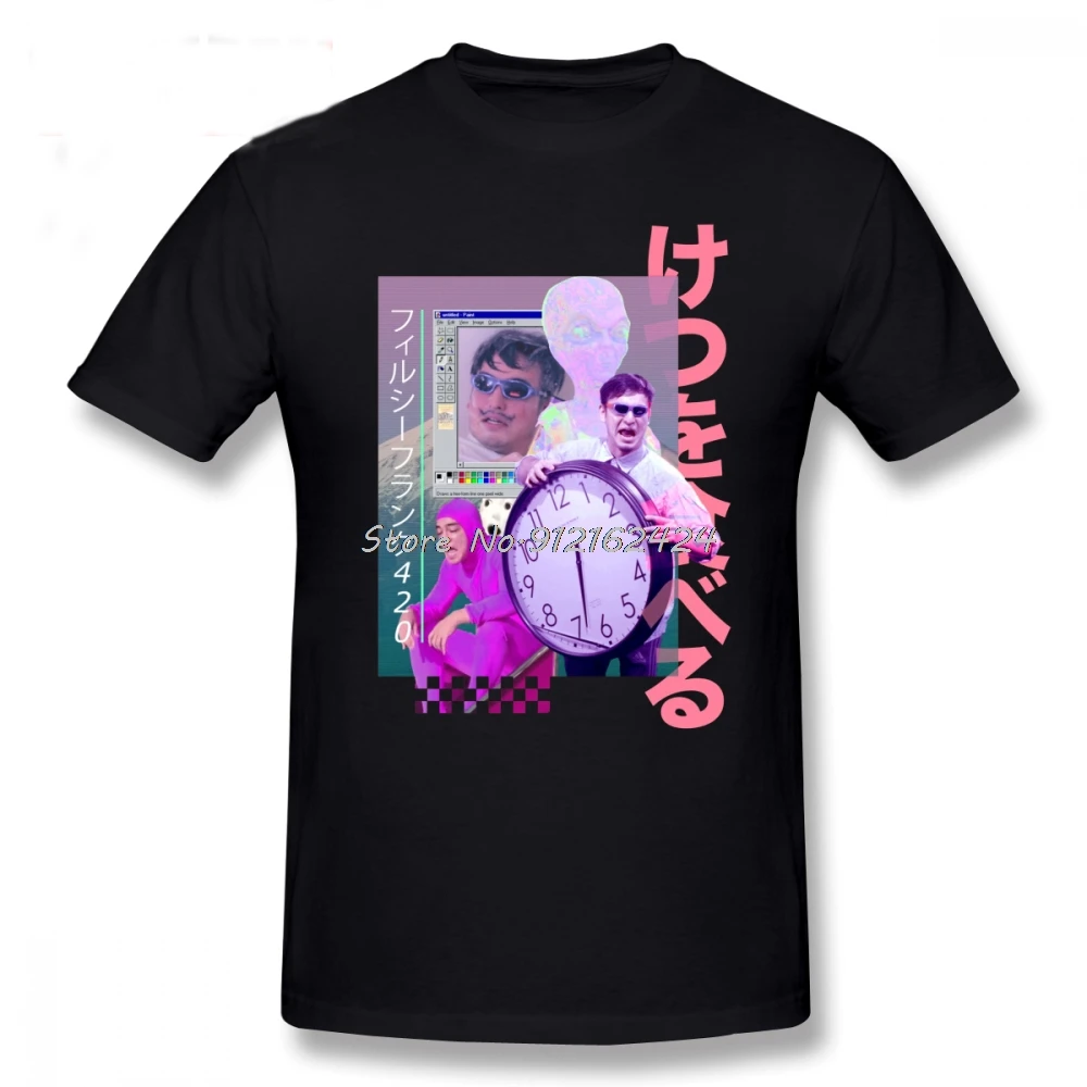 Mens Filthy Frank T Shirts Filthy Frank 420 T-Shirt Cotton Fun Tee Shirt Streetwear Print Men Tshirt