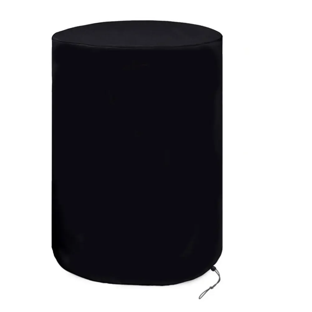 Outdoor 55 Gallon Water Storage Bucket Cover With Drawstring Closure Waterproof Oxford Cloth Protects Against Rain Snow UV Dust