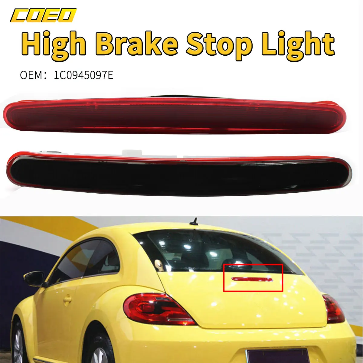 Car Rear 3rd  Brake Stop Light For VW For Beetle 1998-2010 1C0945097E 1C0945097A