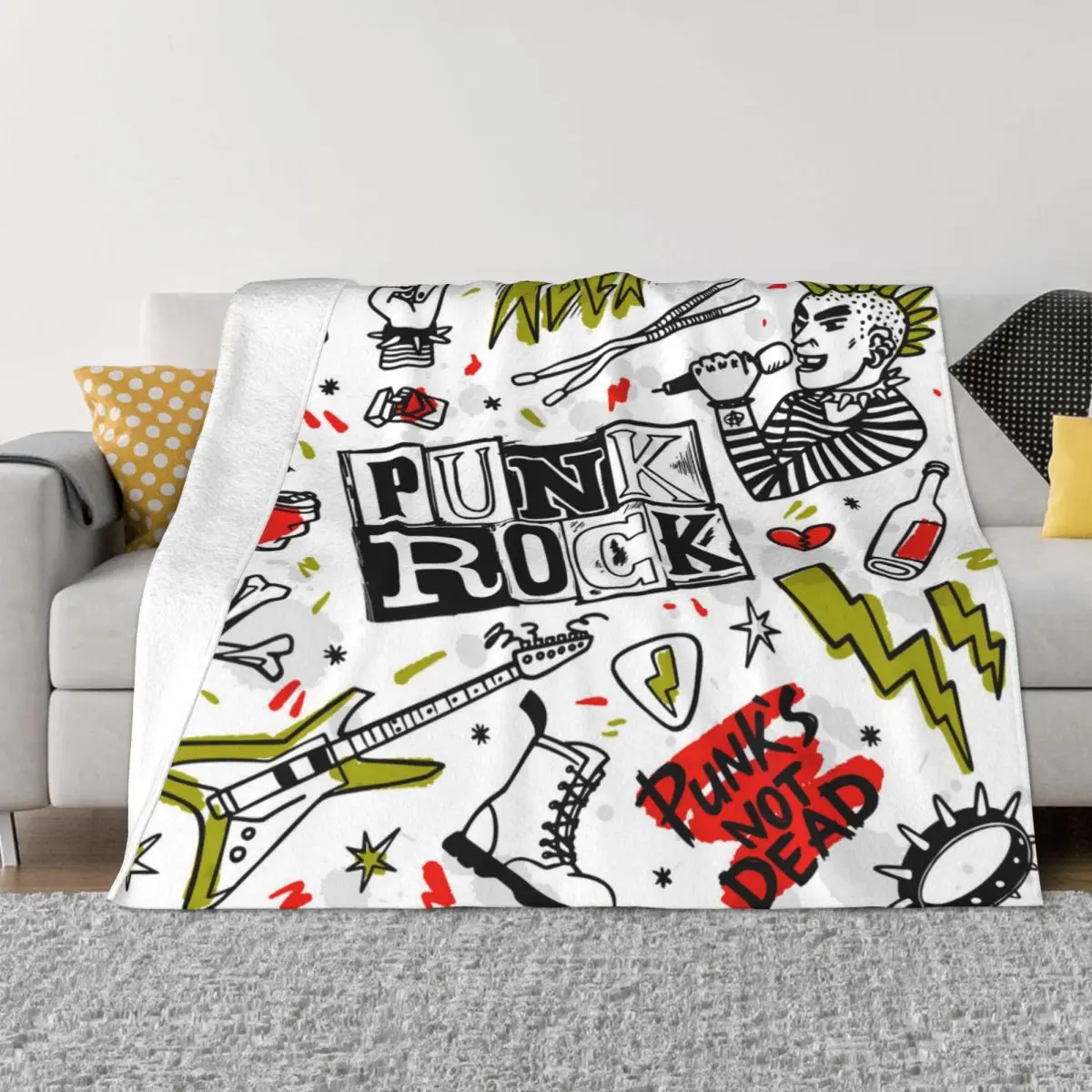 

Punks Not Dead 1999 Bedroom Quilt For Bed Custom Blanket Personalized Throw Blanket