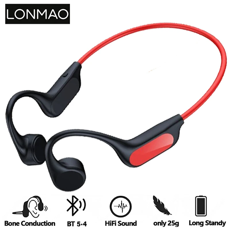 Wireless Bone Conduction Earphones Bluetooth 5.4 Headphones B33 Sports Headset HD Clear Mic for Workout Running Driving
