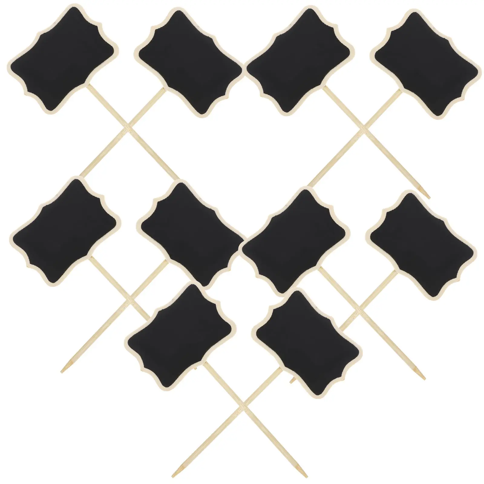 10 Pcs Mini Blackboards Vertical Message Boards Chalkboard Price Tags for Christmas Weddings Garden Signage Plant Decor