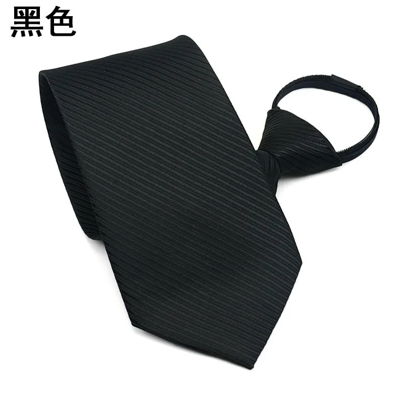 

10CM wide men's business suit, convenient for lazy people, zippered tie, wedding groom, groomsman, security tie