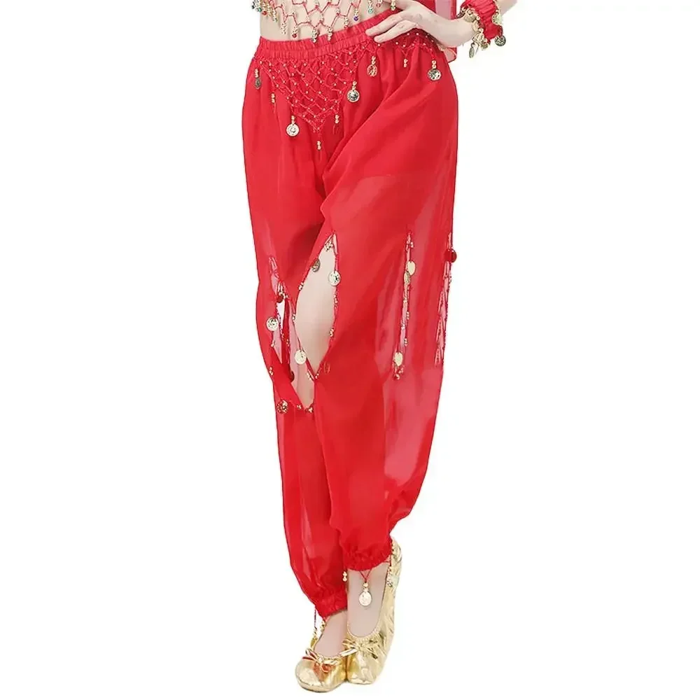 Women Belly Dance Costume Long Trousers Bloomers Bellydance Tribal Pants India Bollywood Oriental Egypt Dancewear One Size