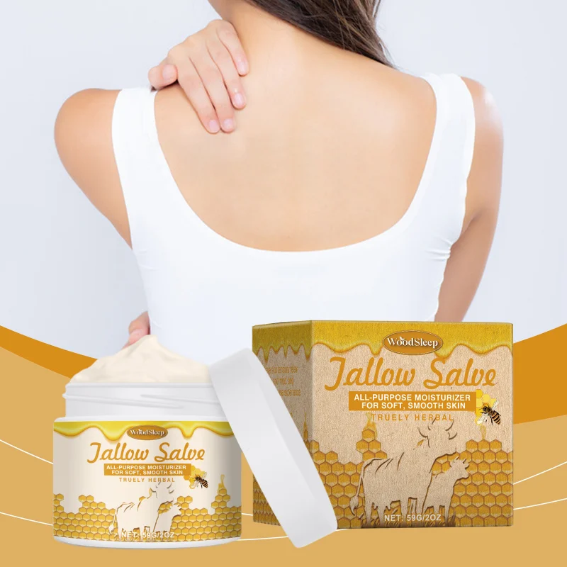 

Tallow Body Cream - Deep Moisturizing Balm For Dry Skin, Nourishes & Soothes, Helps Improve Skin Elasticity & Hydration