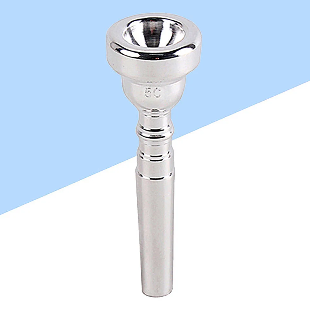 

Professional 5c Trumpet Mouthpiece Silver Plated Metal Easy Blow Clear Smooth Tone Unique Shape Craft Suitable for Beginners
