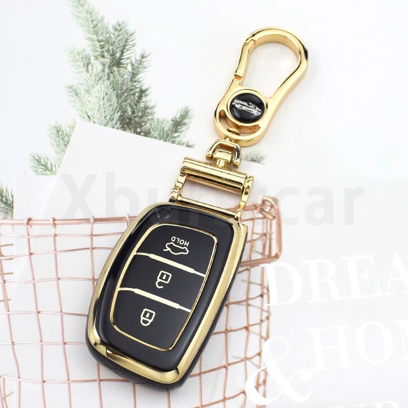 For Hyundai ix25 ix35 ix45 i10 i20 i30 i40 Tucson Sonata Fe Creta Verna Solaris Mistra Elantra TPU Car Key Case Cover Auto Shell