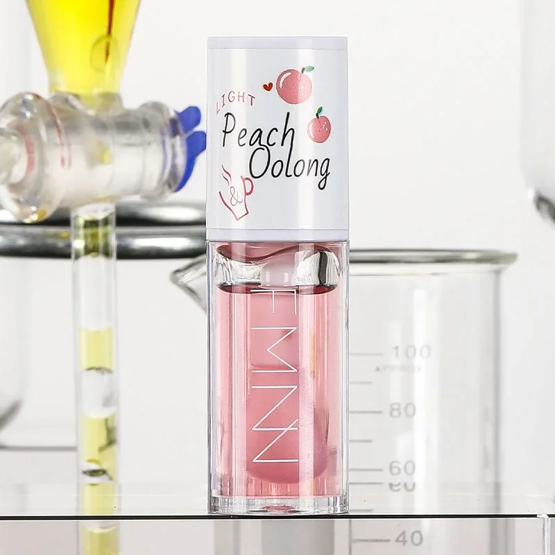 Peach Lip Oil Gloss Plumper Moisturizing Non Sticky Water Glossy Long-Lasting Transparent Liquid Lipstick