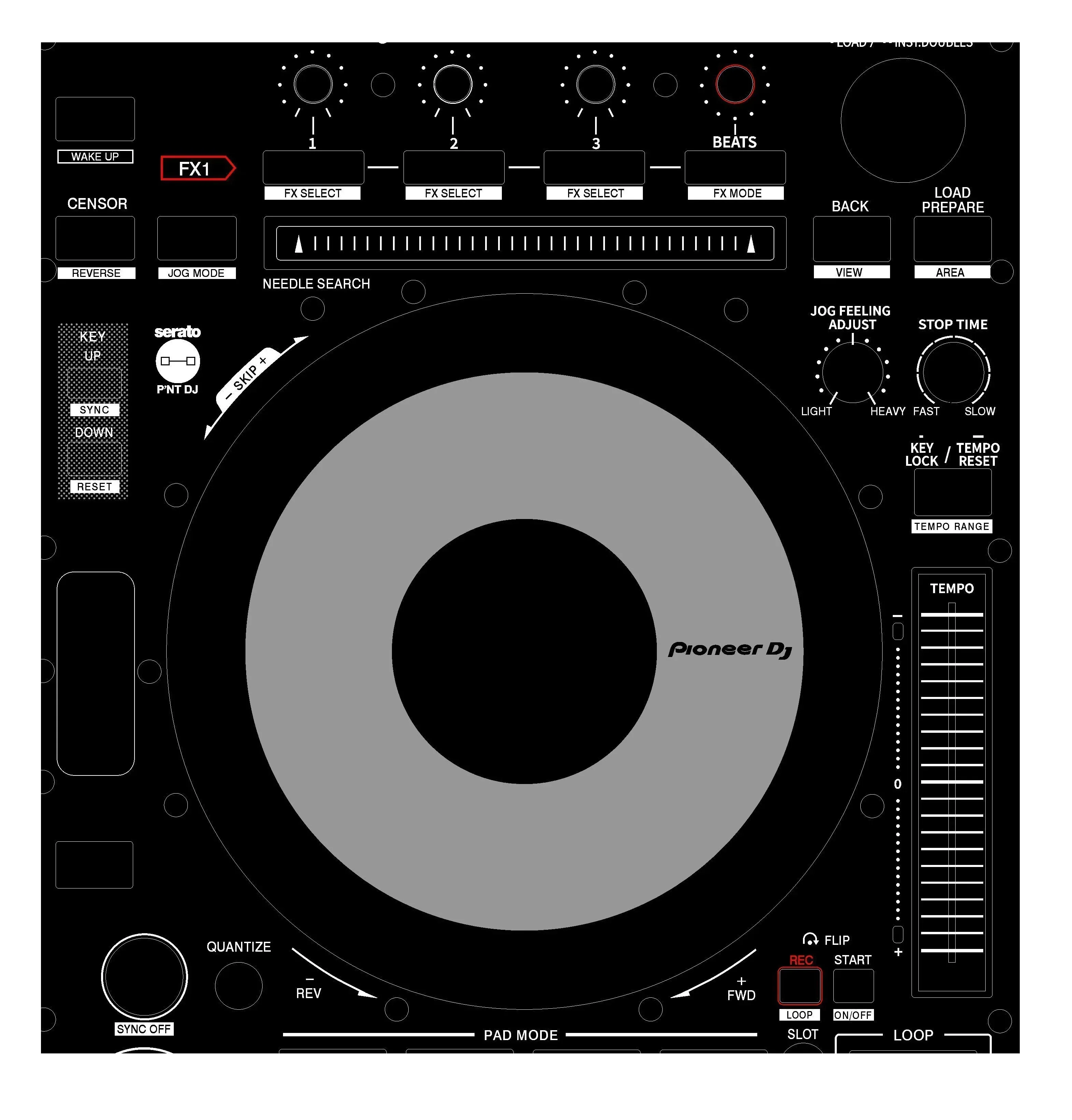 PVC self-adhesive film DDJ-SZ skin suitable for Pioneer controllers,Multiple colors available