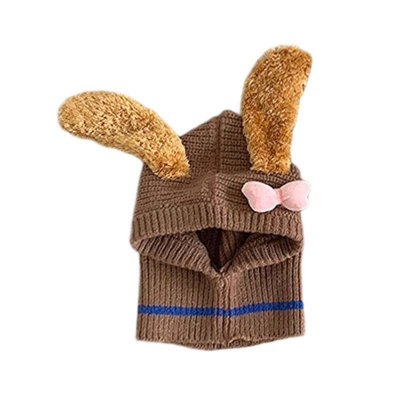 Lovely Cartoon Knitted Scarf Hat for Infants Baby Comfortable & Soft Bonnet Caps image 5