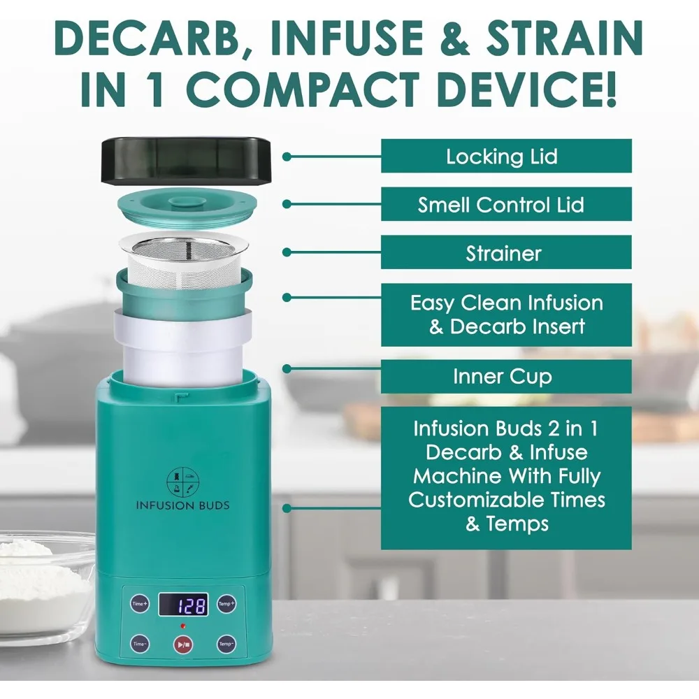 

2-In-1 Decarboxylator & Infuser | Butter Maker Machine & Infuser -Compact Design- Herbal Recipe Book