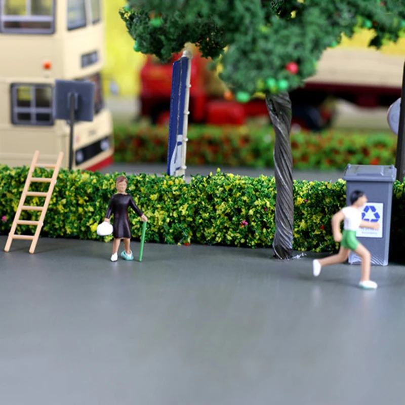 

[2PCS] Shrub Strips Green Sand Table Miniature Model Simulation DIY Materials Grass Fence For Outdoor Indoor Building
