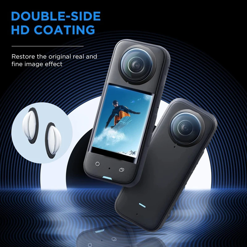 For Insta 360 X4 Sticky Lens Guard Cover Screen Protector Hard Tempered Glass For Insta360 X4 Action Camera Accessories