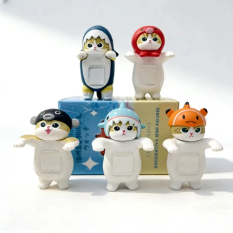 

New Mofusand Ocean Party Blind Box Cute Cat Action Figure Handheld Mobile Party Decoration Desktop Ornament Fans Birrthday Gifts
